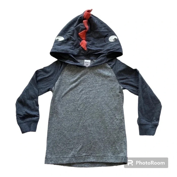 Carter’s  Shark Shirt with Hood - Picture 1 of 11